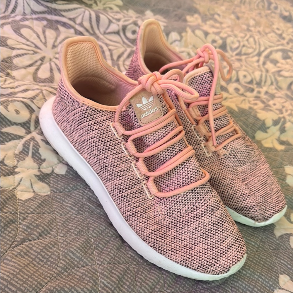 adidas Women's Light Pink Knit Sneakers